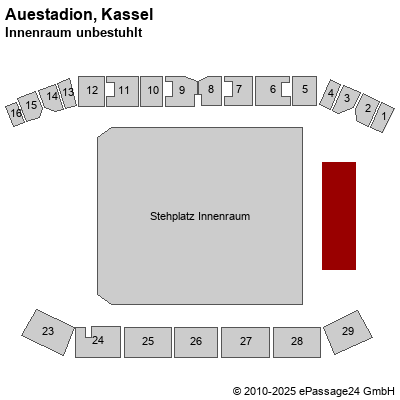 Auestadion Kassel Innenraum Bestuhlt Saalplan