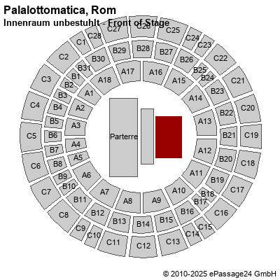 Palalottomatica Rom Innenraum Bestuhlt 2 Saalplan