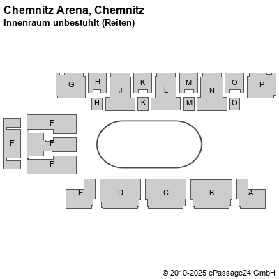 Saalplan Chemnitz Arena, Chemnitz, Deutschland, Innenraum unbestuhlt (Reiten)