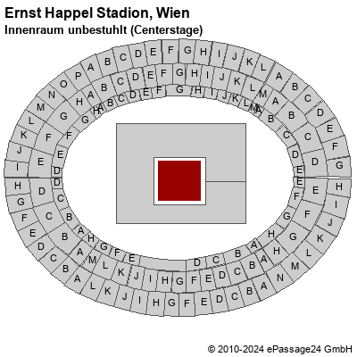 Saalplan Ernst Happel Stadion, Wien, Österreich, Innenraum unbestuhlt (Centerstage)