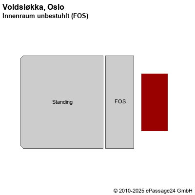 Saalplan Voldsløkka, Oslo, Norwegen, Innenraum unbestuhlt (FOS)