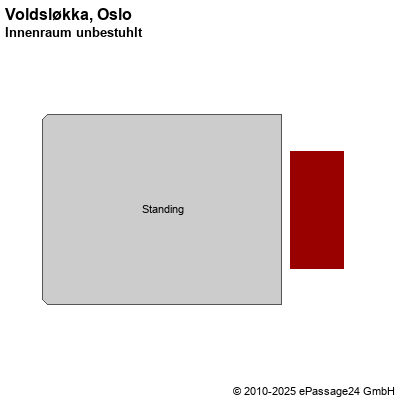 Saalplan Voldsløkka, Oslo, Norwegen, Innenraum unbestuhlt