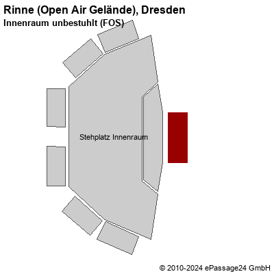 Saalplan Rinne (Open Air Gelände), Dresden, Deutschland, Innenraum unbestuhlt (FOS)