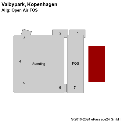Saalplan Valbypark, Kopenhagen, Dänemark, Allg: Open Air FOS