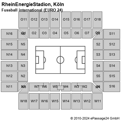 Saalplan RheinEnergieStadion, Köln, Deutschland, Fussball international (EURO 24)