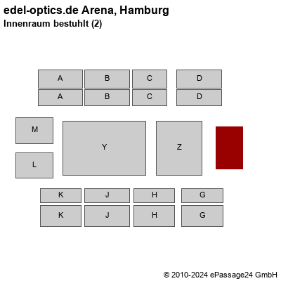 Saalplan edel-optics.de Arena, Hamburg, Deutschland, Innenraum bestuhlt (2)