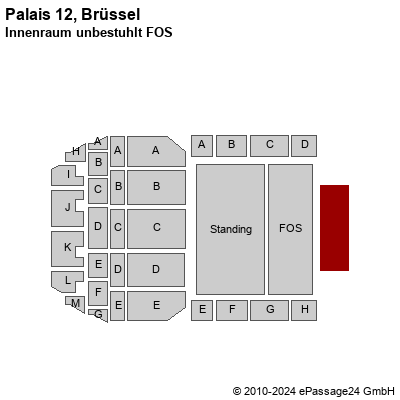 Saalplan Palais 12, Brüssel, Belgien, Innenraum unbestuhlt FOS 