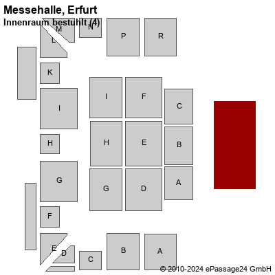 Saalplan Messehalle, Erfurt, Deutschland, Innenraum bestuhlt (4)