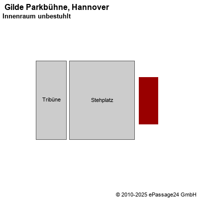 Saalplan  Gilde Parkbühne, Hannover, Deutschland, Innenraum unbestuhlt