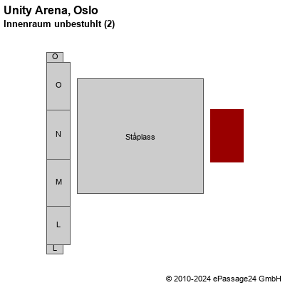 Saalplan Unity Arena, Oslo, Norwegen, Innenraum unbestuhlt (2)