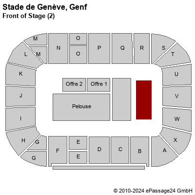 Saalplan Stade de Genève, Genf, Schweiz, Front of Stage (2)