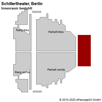 Saalplan Schillertheater, Berlin, Deutschland, Innenraum bestuhlt