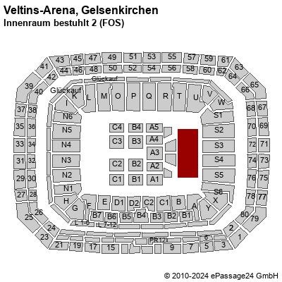 Saalplan Veltins-Arena, Gelsenkirchen, Deutschland, Innenraum bestuhlt 2 (FOS)