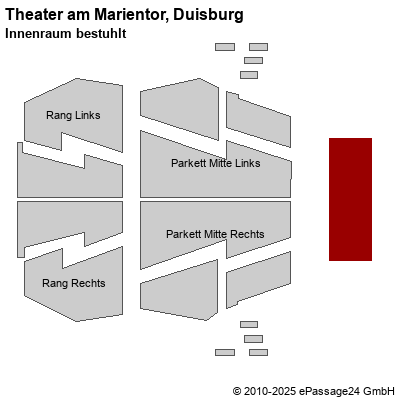 Saalplan Theater am Marientor, Duisburg, Deutschland, Innenraum bestuhlt