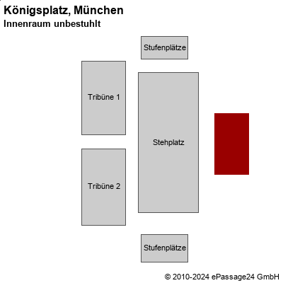 Saalplan Königsplatz, München, Deutschland, Innenraum unbestuhlt