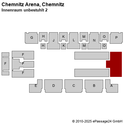 Saalplan Chemnitz Arena, Chemnitz, Deutschland, Innenraum unbestuhlt 2